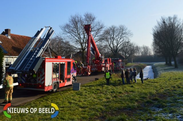 Grote brand in woonboerderij Dorpsdijk Vierpolders - Nieuws op Beeld