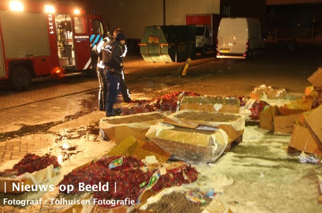 Illegaal vuurwerk (400kg) in loods Rotterdam