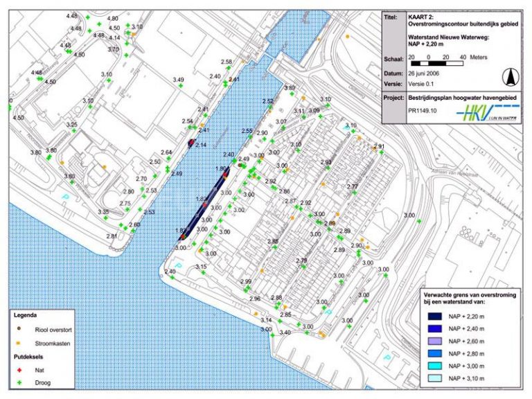 Kades in Maassluis lopen mogelijk onder vanwege hoogwaterstand