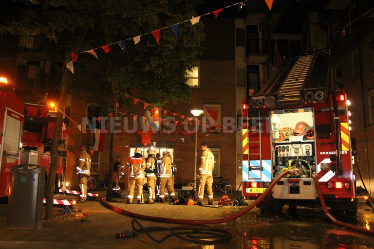 Woningen ontruimd na brand Gerdesiaweg Rotterdam