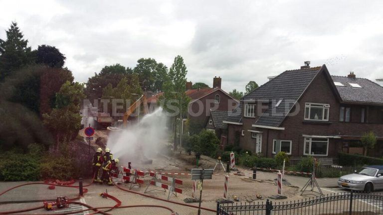 Grote inzet hulpdiensten door gaslek Vijverlaan Bodegraven