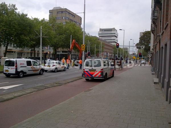Ruim 500 aansluitingen zonder warm water na lekkage stadsverwarming Schiekade Rotterdam