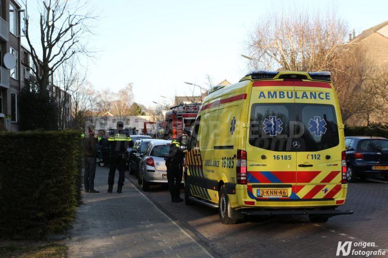 Keukenbrand in wonin Van den Woudestraat Warmond