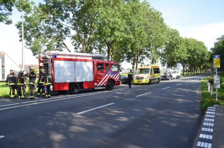Ongeval met vier voertuigen op de Schoonhovenseweg N207 Stolwijk