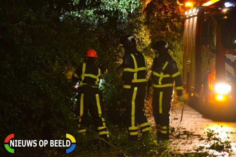 Veel wind en regen zet brandweer aan het werk in Nederland