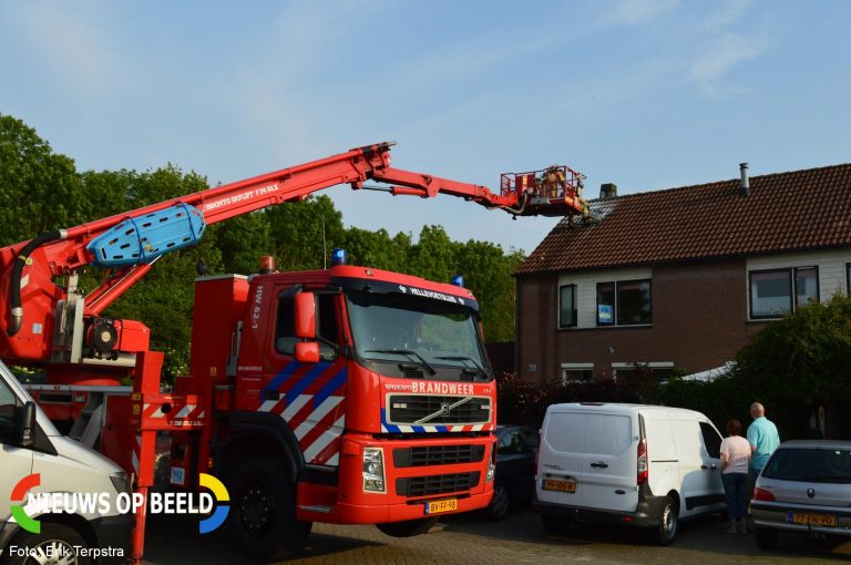 Brand op zolder Mossel Hellevoetsluis