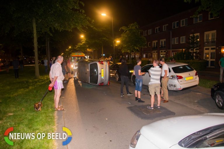 Ravage na éénzijdig ongeval Laan van Avant-garde Rotterdam