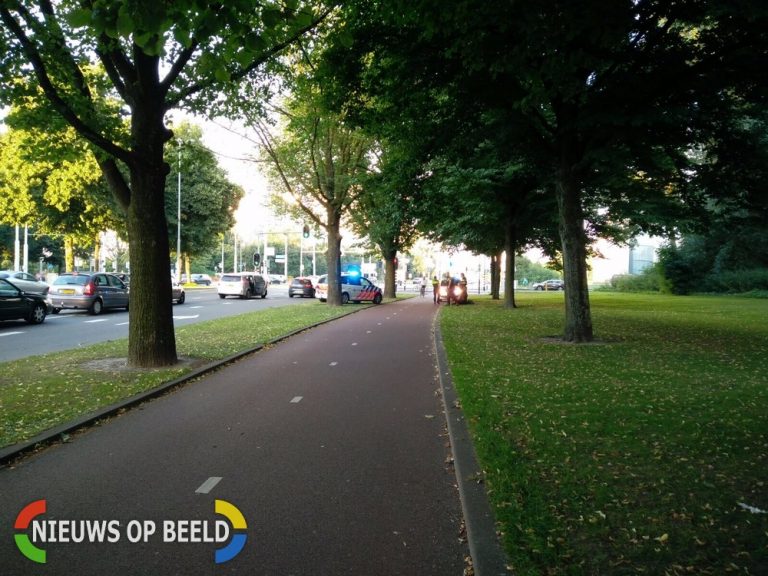 Achtervolging eindigt met crash op Maasboulevard Rotterdam