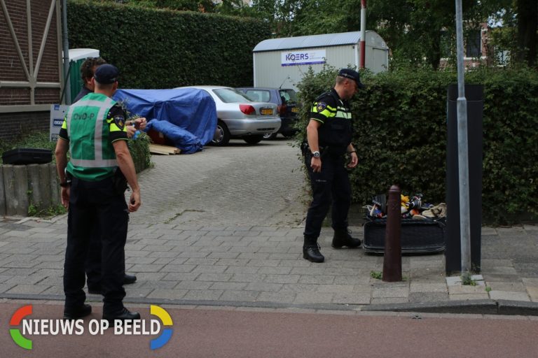 Straat afgesloten wegens verdachte koffer 2e binnenvestgracht Leiden
