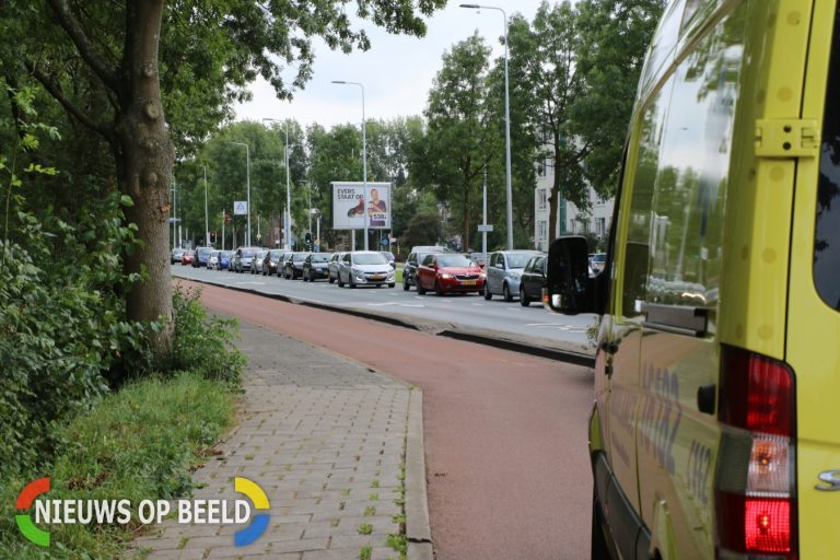 File door gevallen fietser Churchillaan Leiden