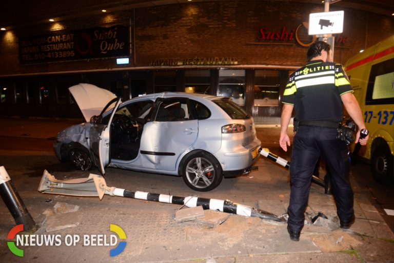 Veel schade na ongeval Hofplein Rotterdam