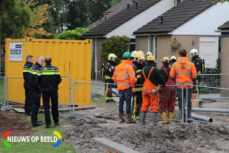 Flink gaslek door werkzaamheden Merelplantsoen Roelofarendsveen