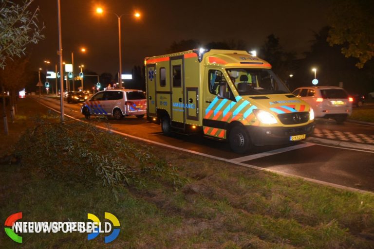 Auto ramt stoplicht en boompje en belandt in sloot Schroeder van der Kolklaan Poortugaal