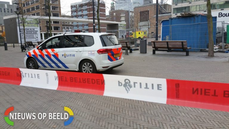 Vier personen gewond door brand in gebouw Grotekerkplein Rotterdam