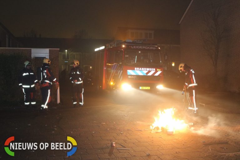 Brandweer druk met verschillende brandjes Mauritssingel Leiderdorp