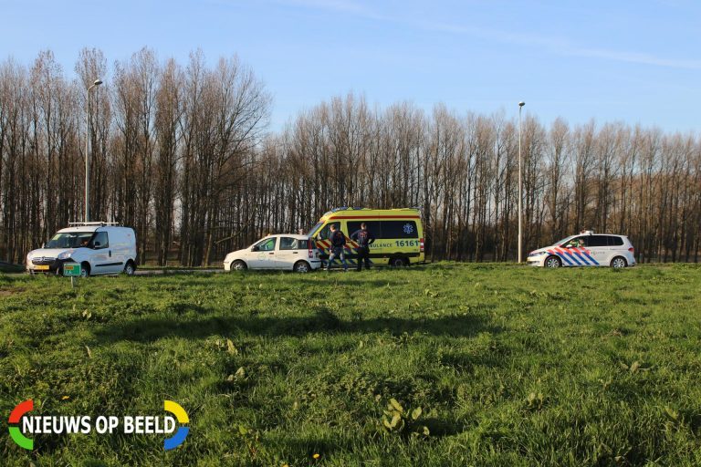 Hulpdiensten rukken uit voor ongeval Provincialeweg Leiderdorp