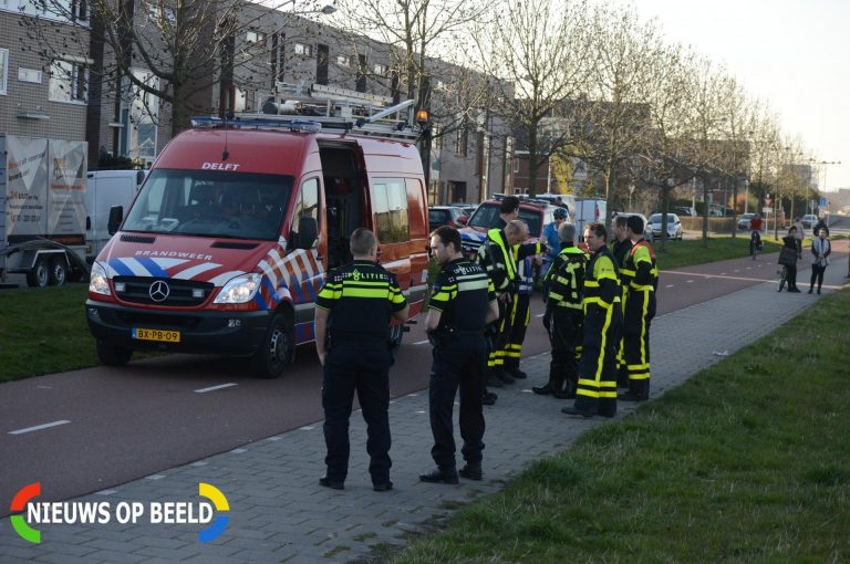 Brandweer rukt uit voor mogelijke persoon te water Zaagjessingel Den Haag