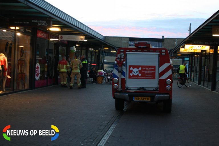 Brandweer rukt uit voor kortsluiting in ijssalon Centrumpassage Berkel en Rodenrijs