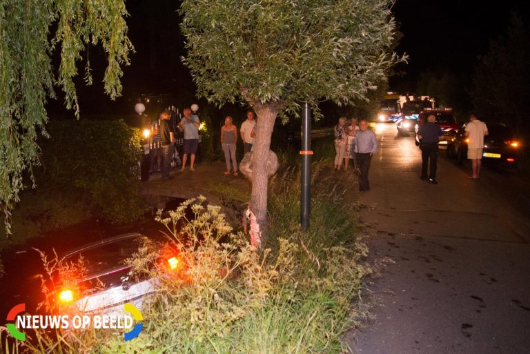 Dronken bestuurder raakt met auto te water ‘s-Gravenweg Nieuwerkerk aan den IJssel