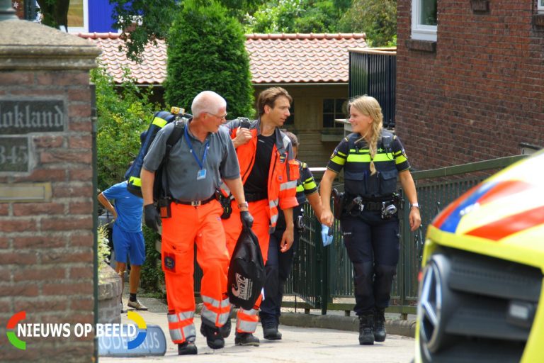 Klusser krijgt met zagen stuk hout gezicht Rodenrijseweg Berkel en Rodenrijs