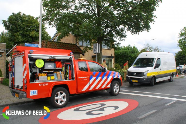 Gaslek na werkzaamheden in tuin Oosteindseweg Bergschenhoek