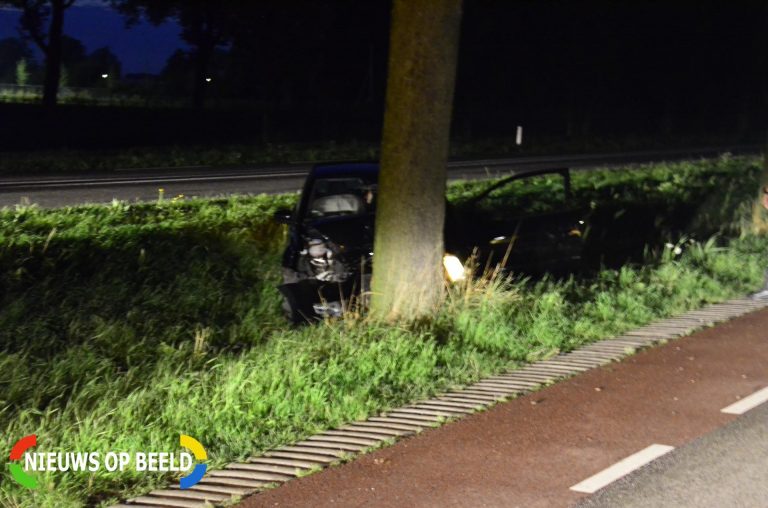 Auto botst op boom Beijerincklaan N453 Waddinxveen