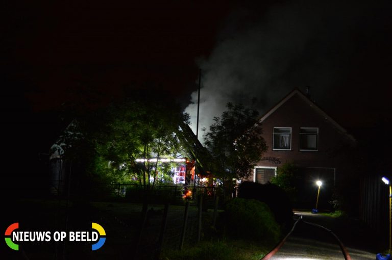 Grote brand in paardenstal Heveringseweg Oostvoorne