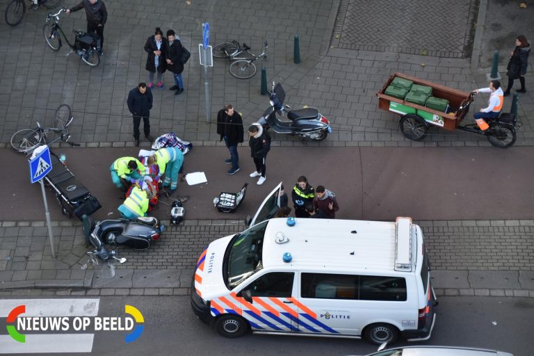 Brommerrijder gewond na botsing met fietser Beukelsdijk Rotterdam