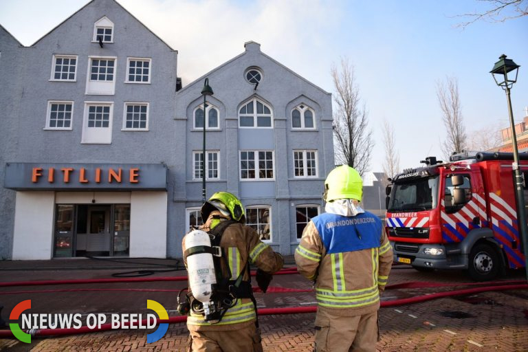 Flinke brand in sportschool Fit-line Govert van Wijnkade Maassluis