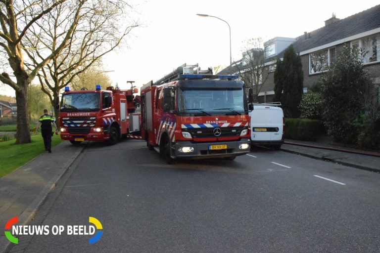 Flinke rookontwikkeling door in brand gevlogen wasmachine Willem Bontekoesingel Gouda