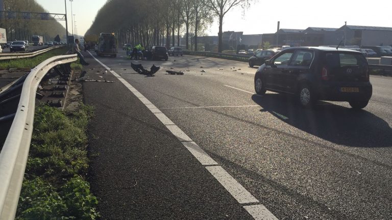 Gewonde na éénzijdig ongeval A20 Nieuwerkerk aan den IJssel