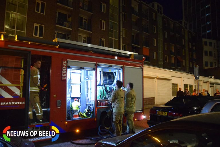 Klein brandje op balkon snel geblust Schiedamse Vest Rotterdam
