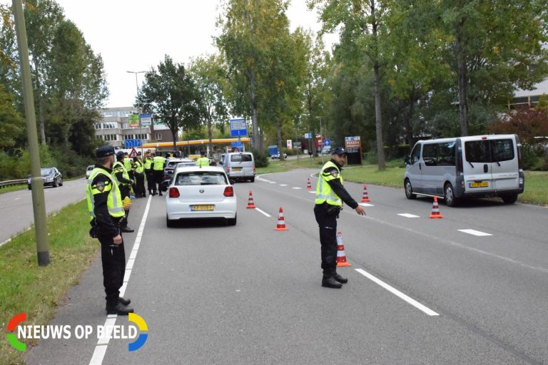 Flinke verkeerschaos door alcoholcontrole Goudse Poort Gouda