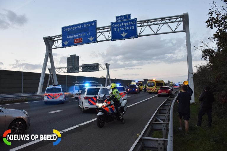 Voetganger gewond bij ongeval Rijksweg A44 Oegstgeest