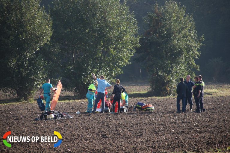 Matrasvlieger ernstig gewond Moorsterweg Leusden