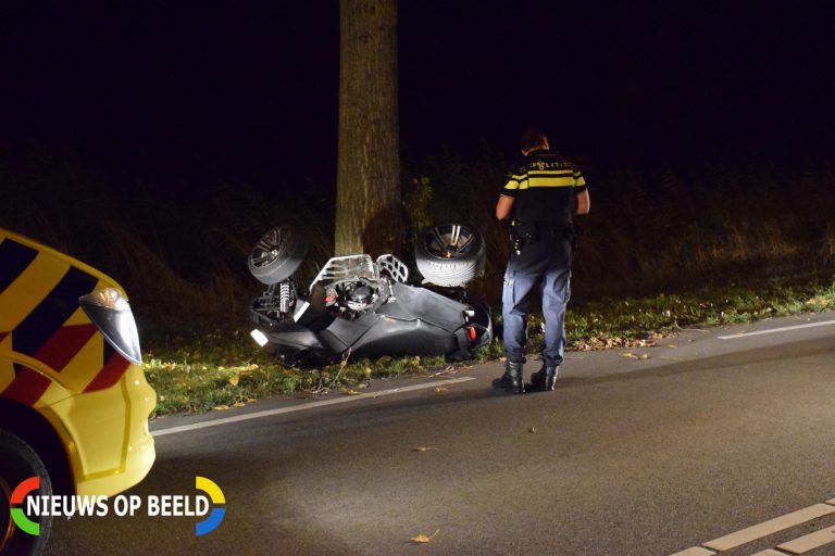 Quad bestuurder vliegt uit de bocht Goudse Houtsingel Gouda