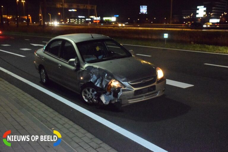 Flinke aanrijding tussen twee auto’s N451 Waddinxveen