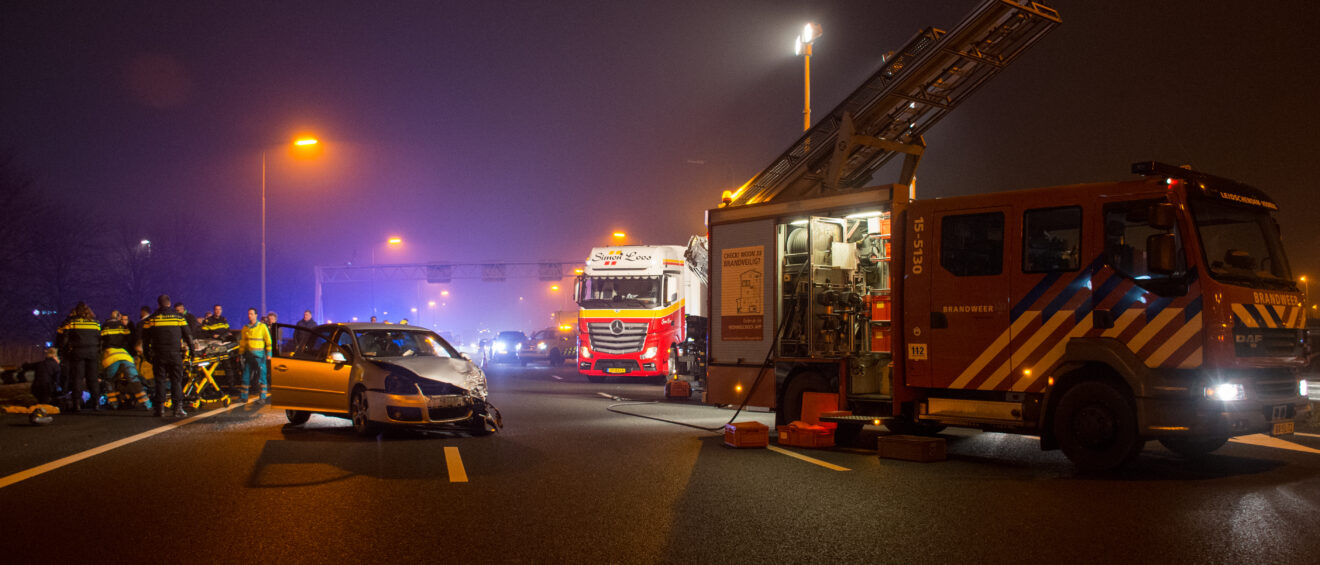 Grote ravage op de snelweg na het ongeval