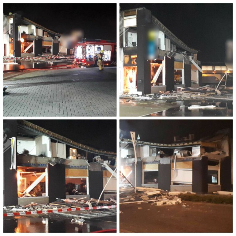 Flinke brand na explosie in bedrijfspand Kiotoweg Rotterdam