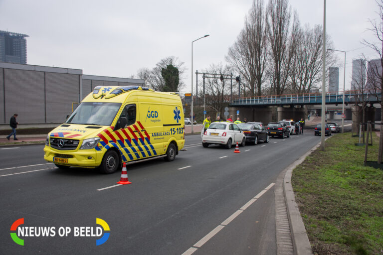 Vier op een rij bij kop-staartbotsing