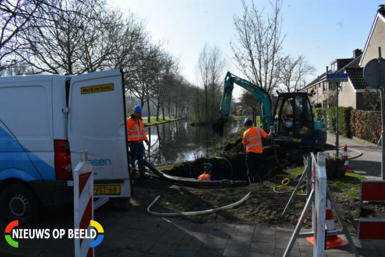 260 huizen zonder water door gesprongen waterleiding Waterkers Gouda