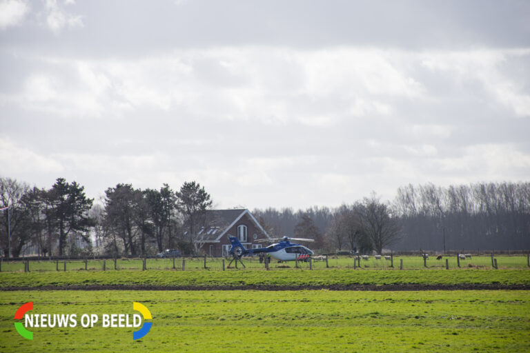 Politiehelikopter zet landing in voor schaap in nood