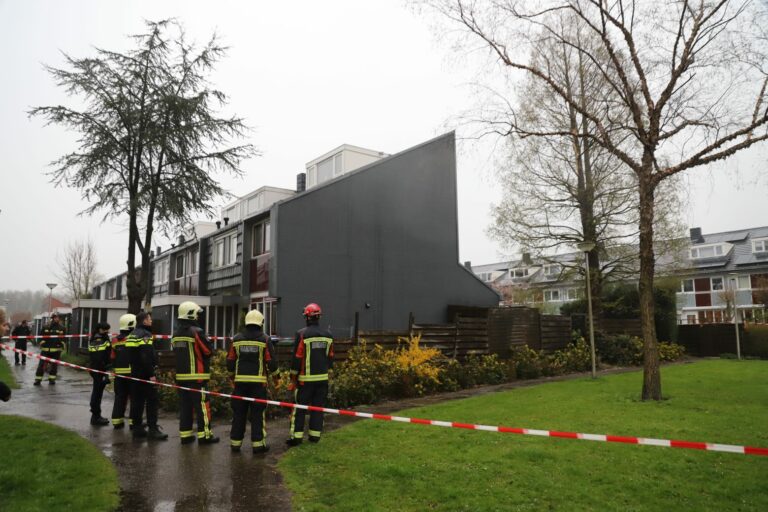 Bliksem splijt boom in Gouda