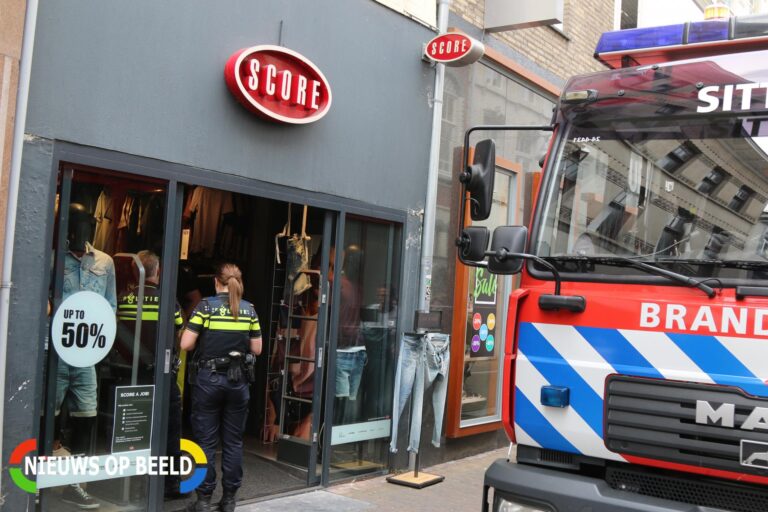 Doorgebrande ventilatie in kledingwinkel Limbrichterstraat Sittard