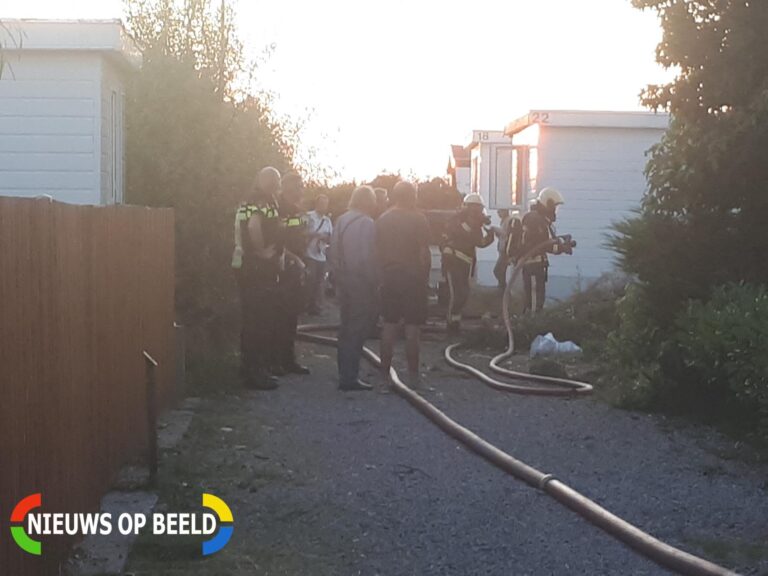 Stacaravan in brand op bungalowpark Bredeweg Moerkapelle