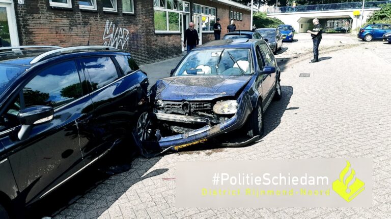 Veel schade na politieachtervolging in Schiedam