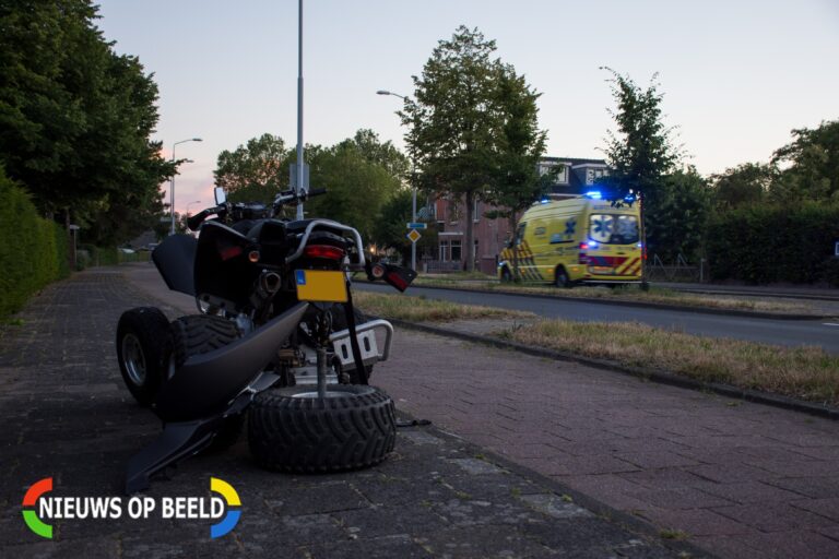 Quadrijder slaat meerdere keren over de kop bij eenzijdig ongeval