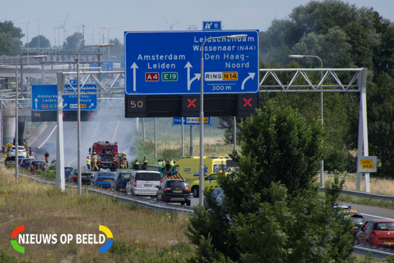 Politie bekeurt 117 bestuurders die rood kruis negeren bij autobrand op A4