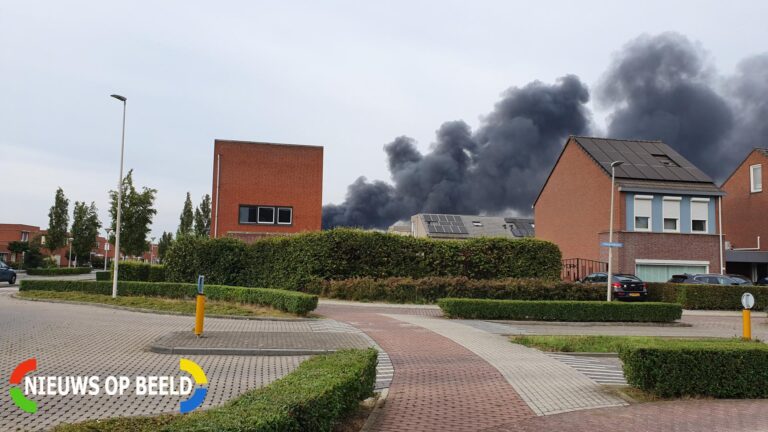 Grote brand in Biomassa Energiecentrale Sittard (BES) Rijksweg Noord Sittard