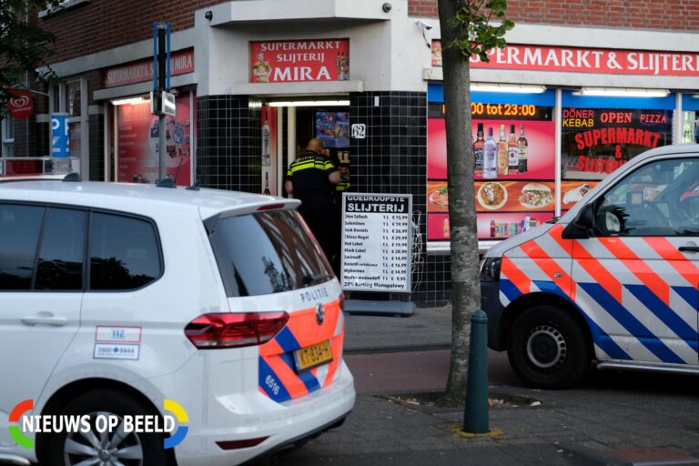 Overval op supermarkt slijterij Mira Lunterenstraat Den Haag
